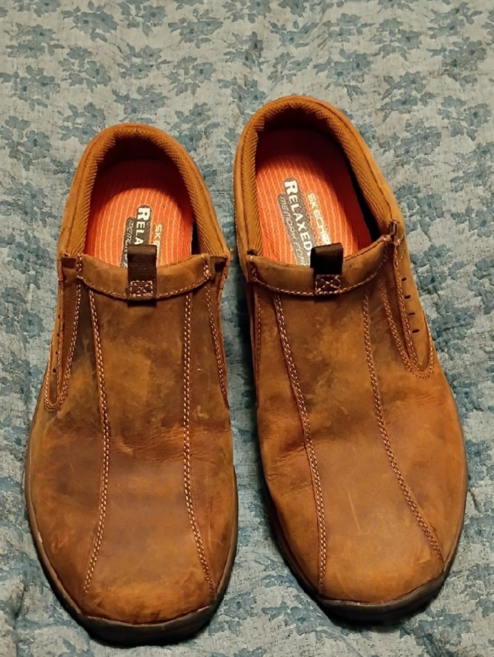 Skechers Men's Slip-On Loafers in Brown Suede Relaxed Fit 14